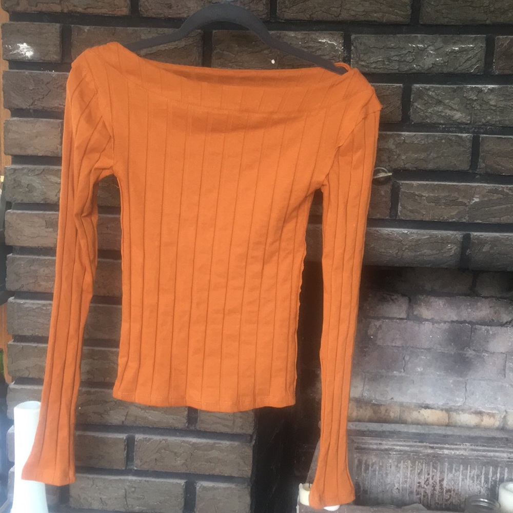 We the free/ free people burnt orange long sleeve